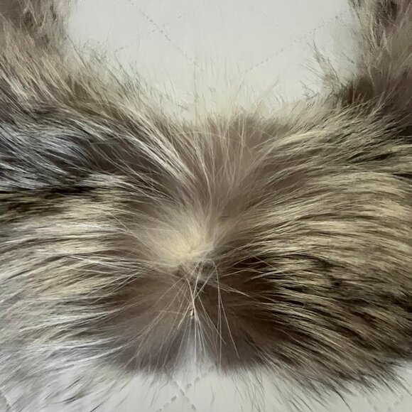 Fox Fur Collar - Silver Grey and Cream Colour - Vintage - Authentic - Picture 14 of 14